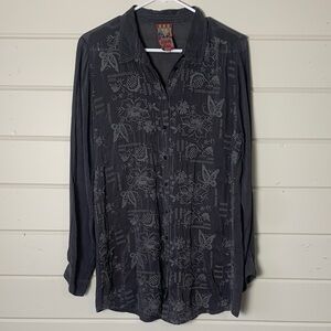 Johnny Was Embroidered Long Sleeve Tunic
